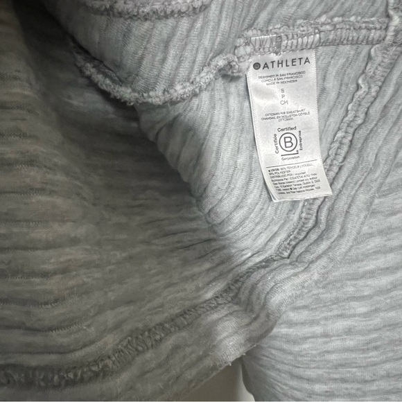 Athleta Half Zip Soft Fleece Pull Over Lightweight Grey Sweater Sz Small - Picture 3 of 6